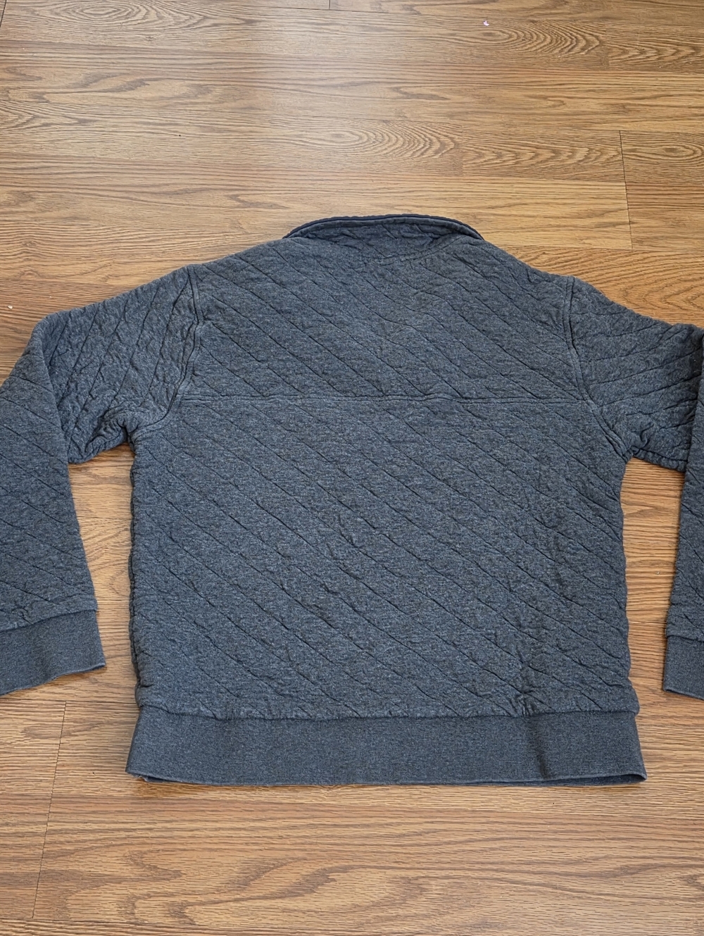Patagonia Mens M Gray Quilted Snap-T Pullover Organic Cotton Outdoor Sweater - Picture 9 of 12